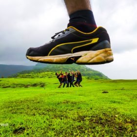photogenic pose with shoes and group