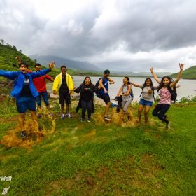 group enjoying the climate