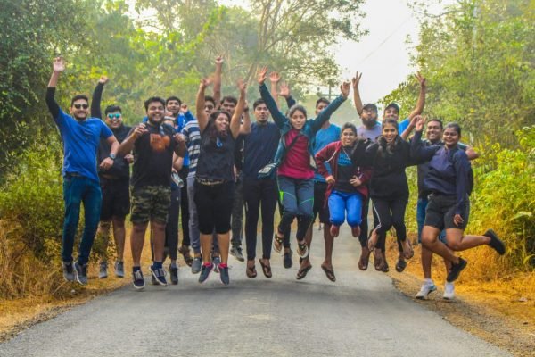 Group Posing To Photographer -Camping Near Pune | Hikerwolf