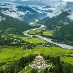 punakha-valley-aerial-bhutan-tour